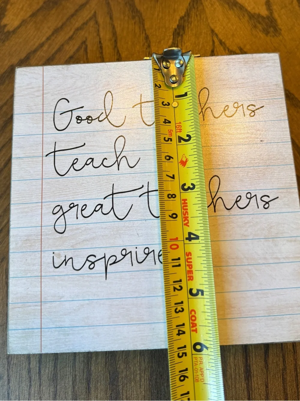 T.J.Maxx White and Black Notebook-Style Inspirational Sign